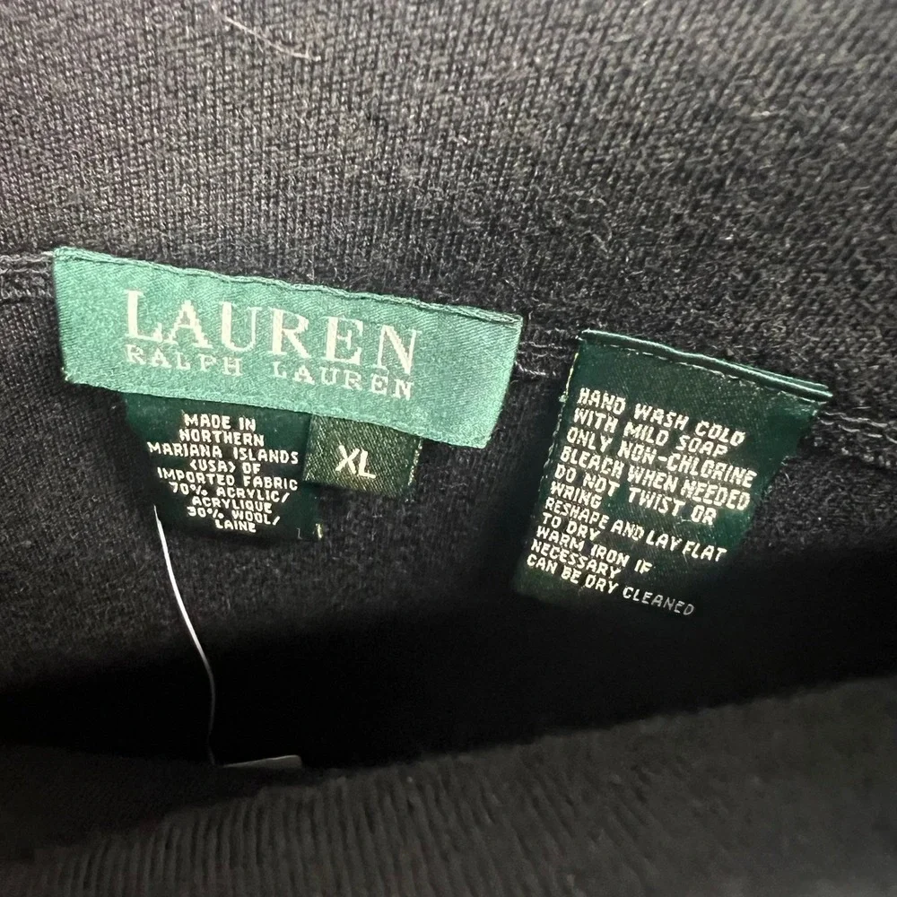 Lauren Ralph Lauren Skirt Women‎ XL Black Beacon F Wool Blend Knit Pencil NWT
